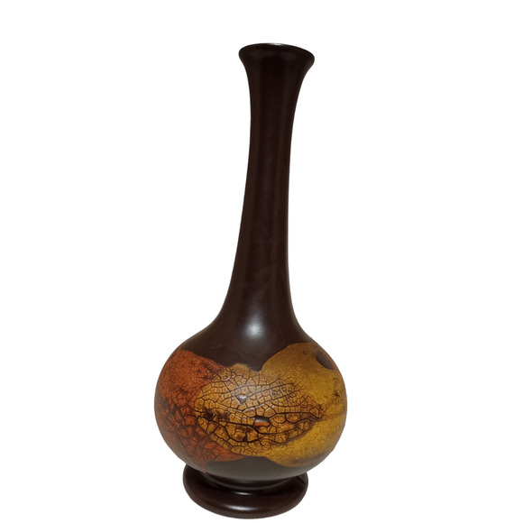 Haeger Brown Earth Wrap Bud Vase - Picture 2 of 5